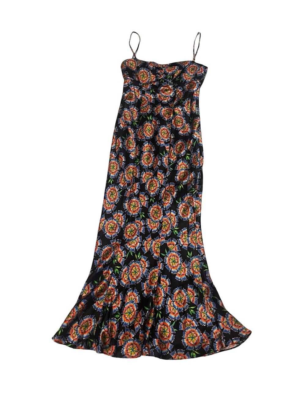 HTF SALONI Renee Maxi Dragon Fruit Silk Dress Sz 4 Formal Wedding Shower READ